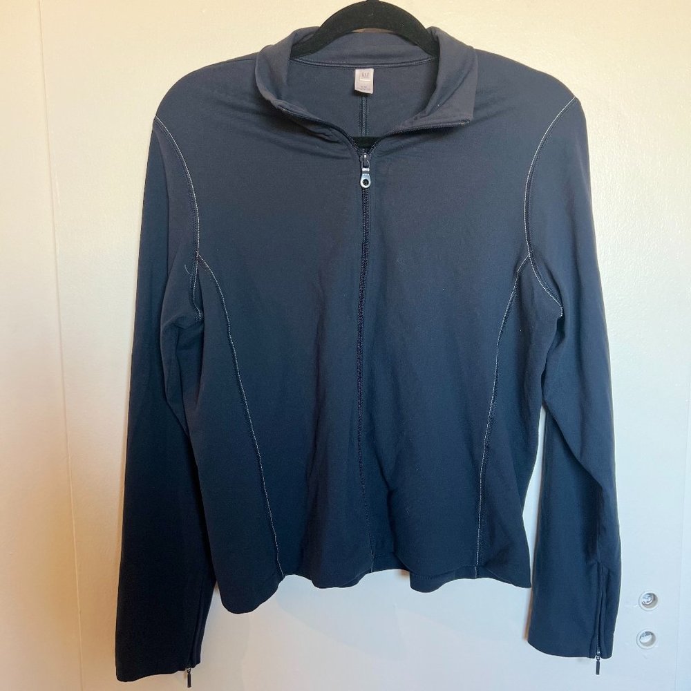Vintage GAP boby Stretch Navy & Blue full zip sweater
